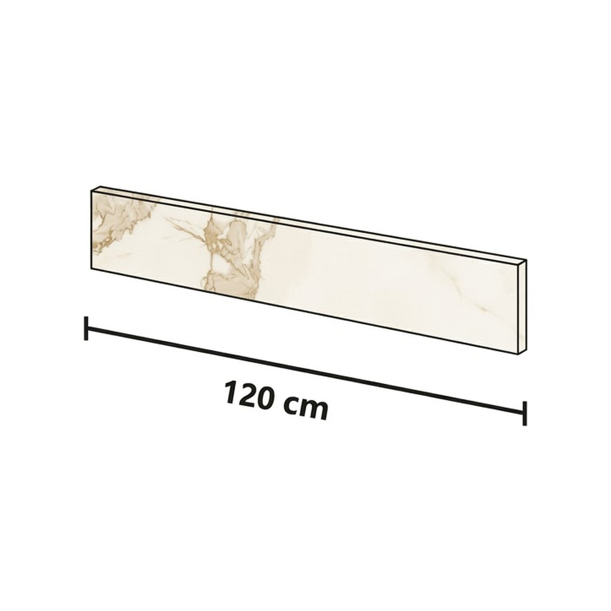 Battiscopa in Gres Porcellanato 120 cm – Tutte le Finiture EKUR SLAB